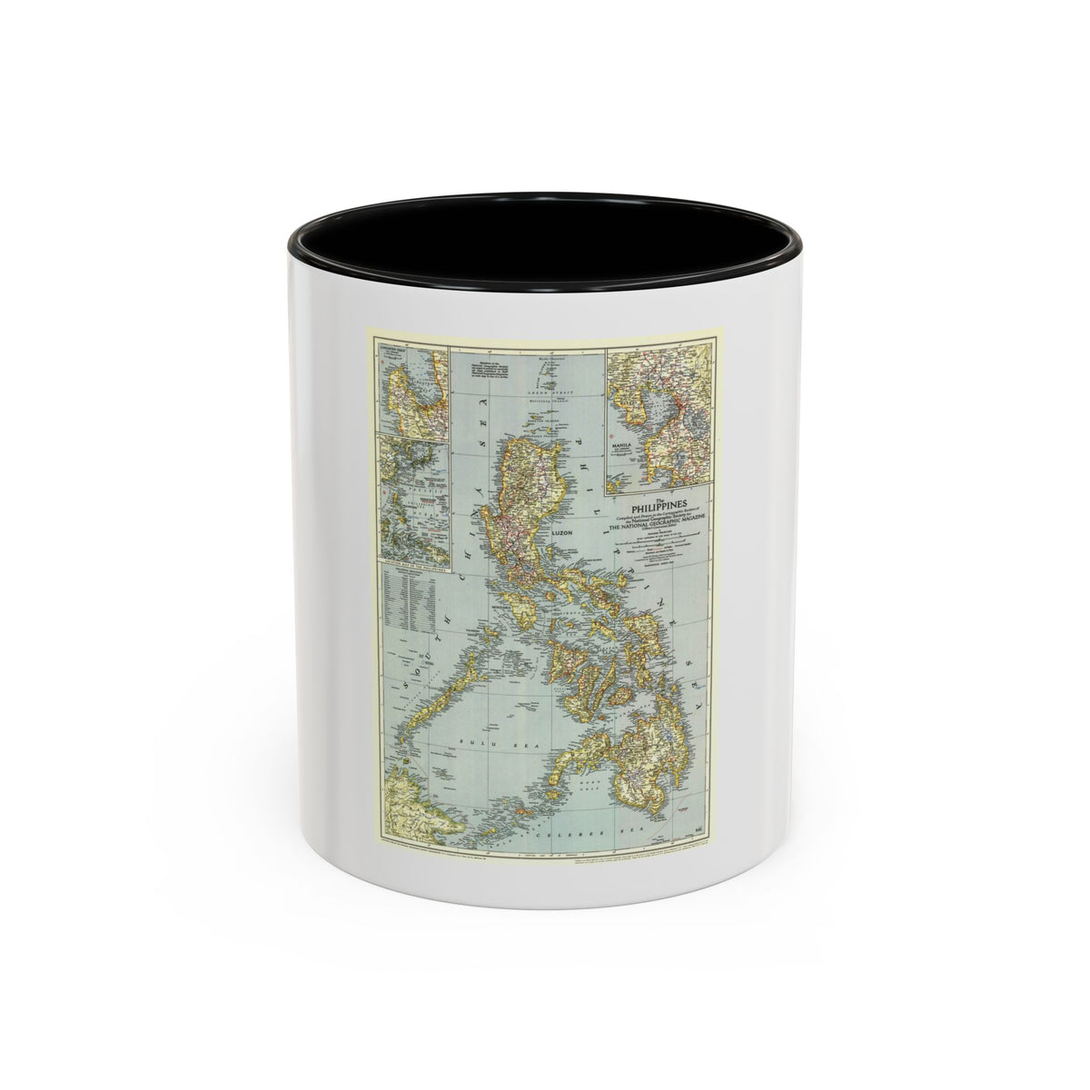 Philippines, The (1945) (Map) Accent Coffee Mug