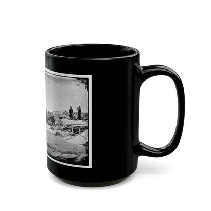 Morris Island, South Carolina. Naval Battery. Two 8-Inch Parrot Rifles. Breaching Battery Against Fort Sumter (U.S. Civil War) Black Coffee Mug