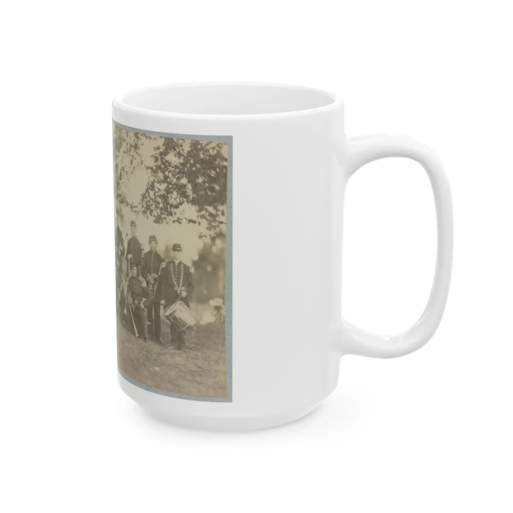 Elmira Cornet Band, Thirty-Third Regiment, Of The New York State Volunteers, July 1861 (U.S. Civil War) White Coffee Mug-Go Mug Yourself