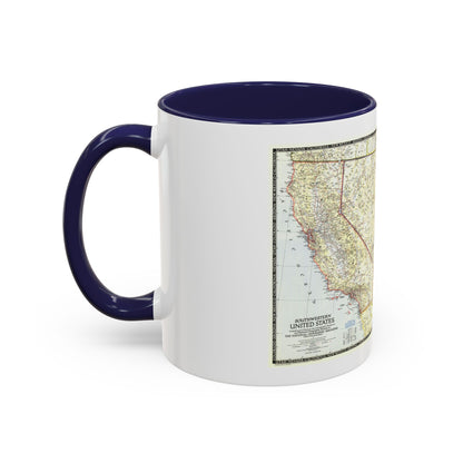 USA - Southwestern (1948) (Map) Accent Coffee Mug