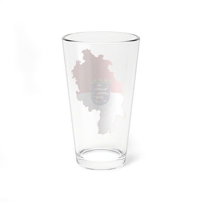Flag map of Hesse (Germany) Pint Glass 16oz
