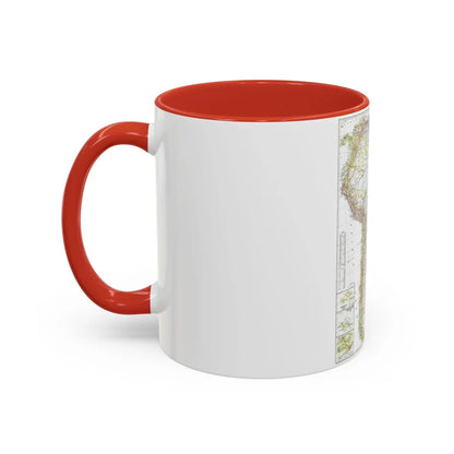 South America (1950) (Map) Accent Coffee Mug-Go Mug Yourself