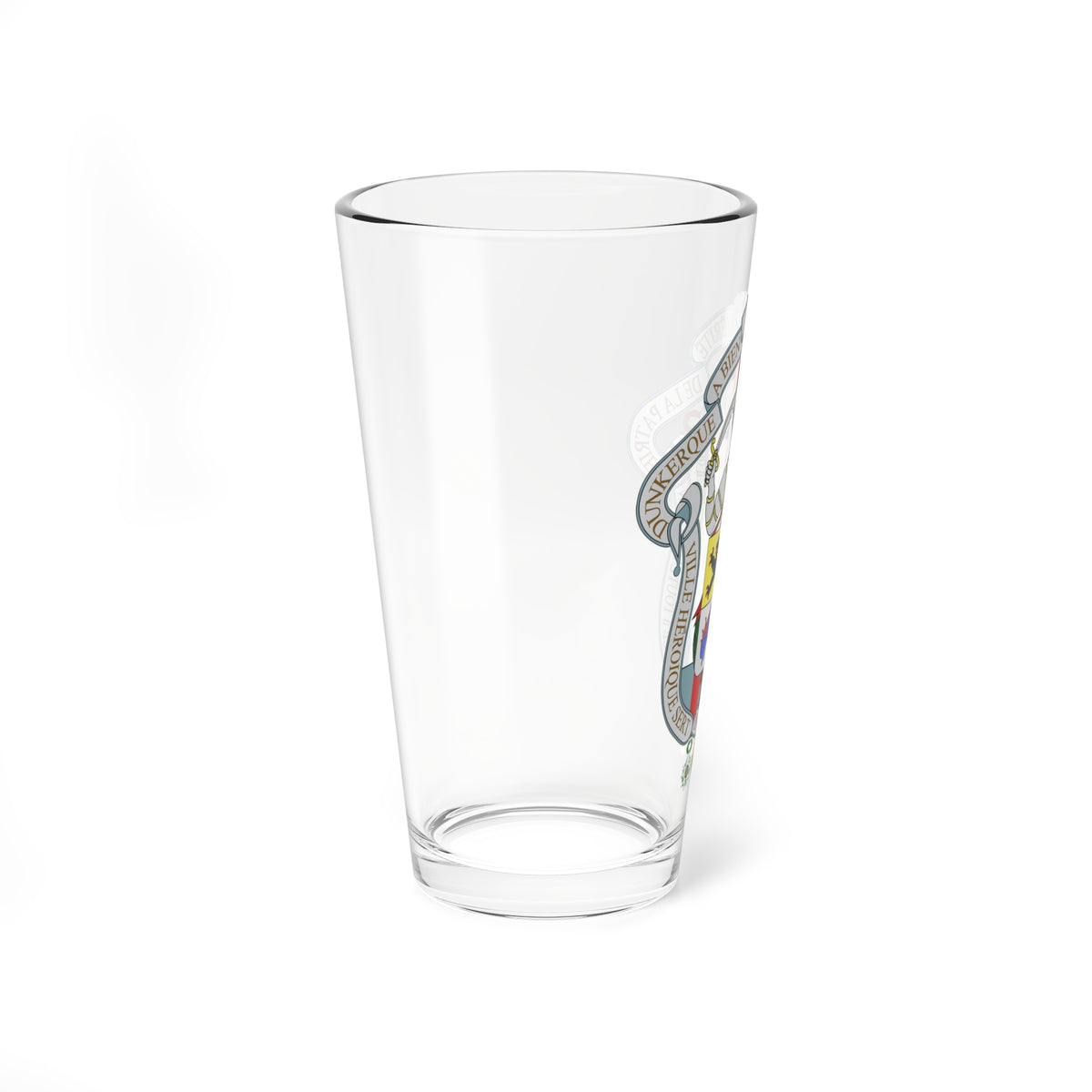 Grandes Armes de la Ville de Dunkerque2 (France) (Coat of Arms) Pint Glass 16oz