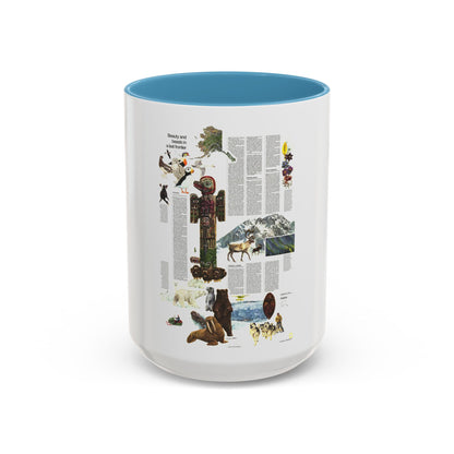 USA - Alaska, Beauty and Beasts (1975) (Map) Accent Coffee Mug