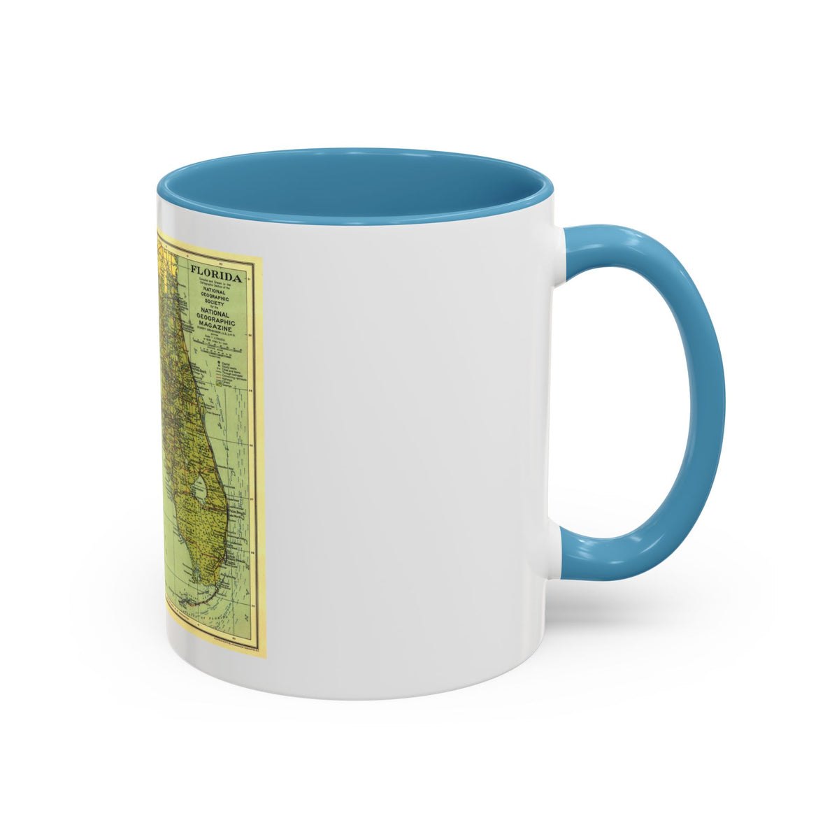 USA - Florida (1930) (Map) Accent Coffee Mug