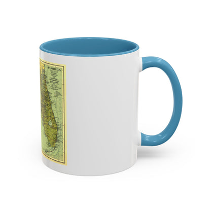 USA - Florida (1930) (Map) Accent Coffee Mug