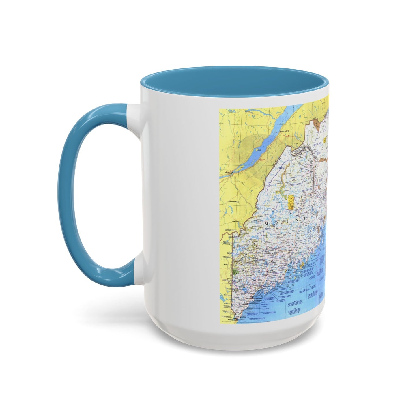 Canada - Maine, with the Maritime Provinces 1 (1975) (Map) Accent Coffee Mug