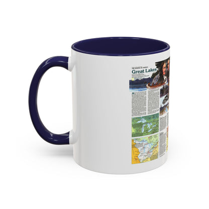Canada - The Great Lakes 2 (1987) (Map) Accent Coffee Mug