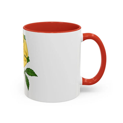 Golden Rose Badge - Accent Coffee Mug-Go Mug Yourself