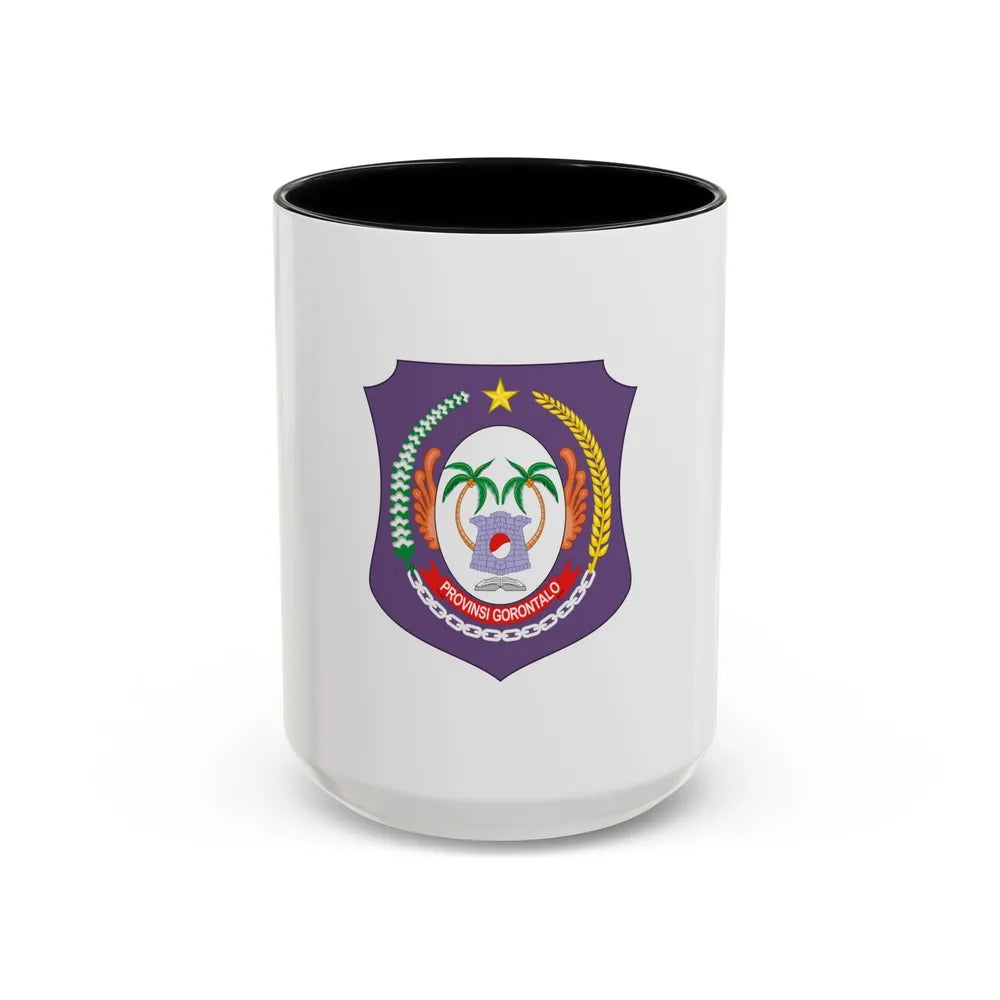 Flag of Gorontalo Indonesia - Accent Coffee Mug-15oz-Black-Go Mug Yourself