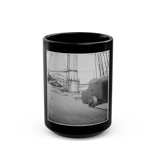 Charleston Harbor, S.C. 24-Pdr. Howitzer On Deck Of U.S.S. Pawnee (U.S. Civil War) Black Coffee Mug-15oz-Go Mug Yourself