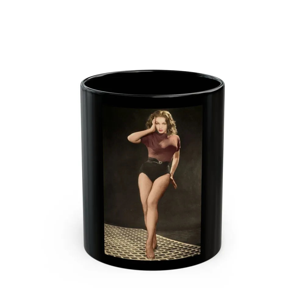 Julie Newmar #04 (Vintage Female Icon) Black Coffee Mug-11oz-Go Mug Yourself