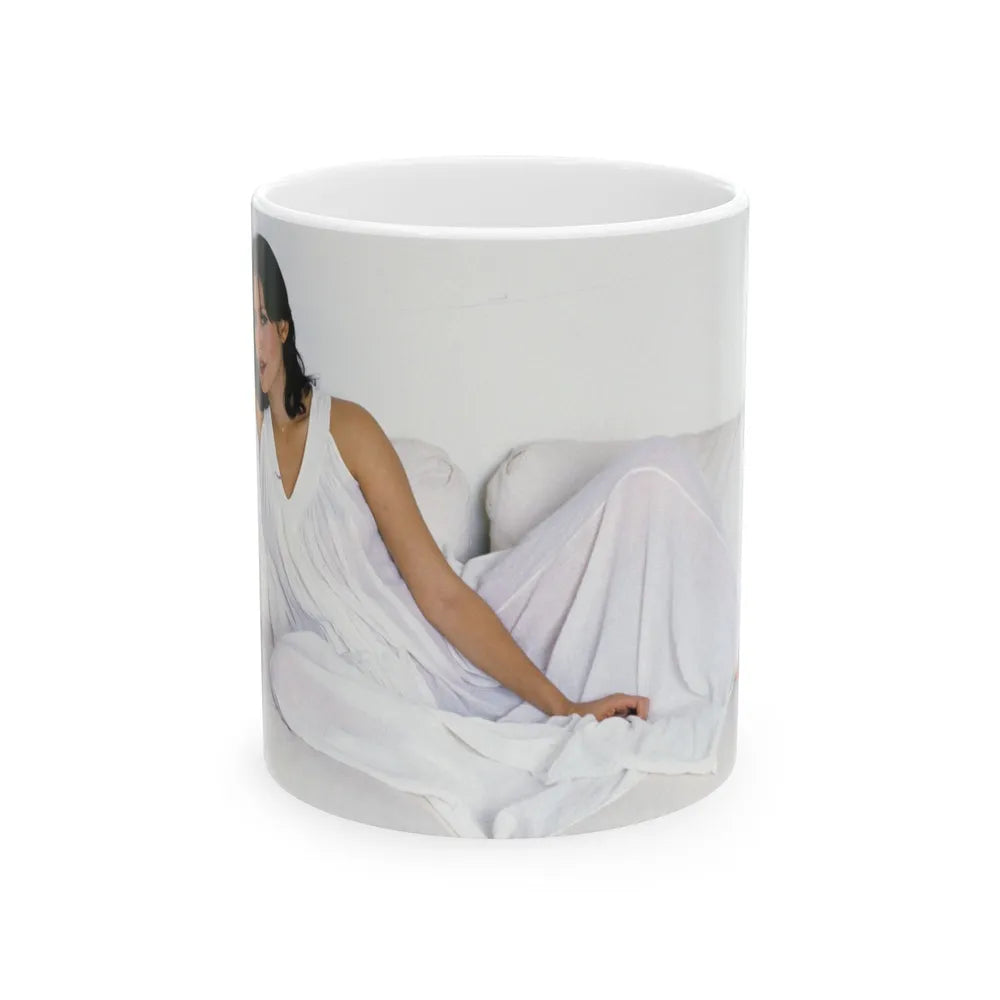 Barbara Carrera #119 (Vintage Female Icon) White Coffee Mug-11oz-Go Mug Yourself