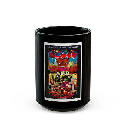 CARNIVAL OF BLOOD + CURSE OF THE HEADLESS HORSEMAN 1970 Movie Poster - Black Coffee Mug-15oz-Go Mug Yourself