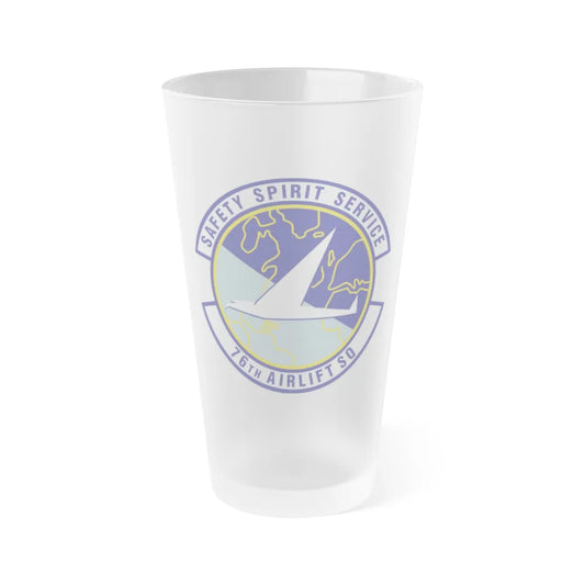 76th Airlift Squadron (U.S. Air Force) Frosted Pint Glass 16oz-16oz-Frosted-Go Mug Yourself