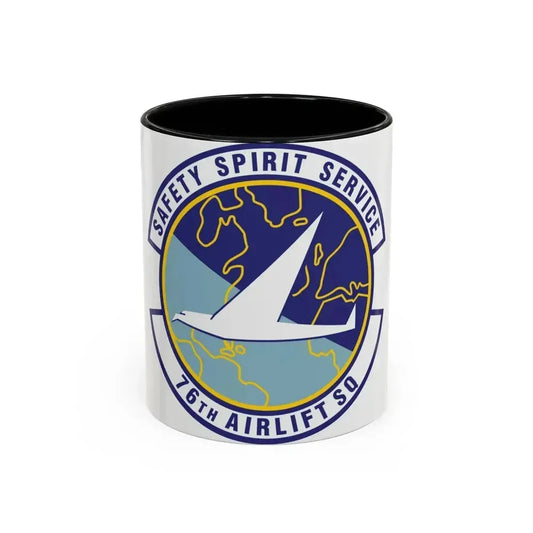 76th Airlift Squadron (U.S. Air Force) Accent Coffee Mug 11oz Black - Go Mug Yourself