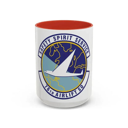 76th Airlift Squadron (U.S. Air Force) Accent Coffee Mug 15oz Red - Go Mug Yourself