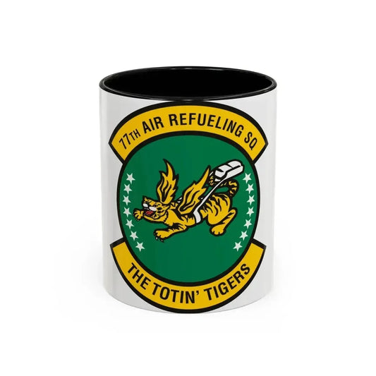 77 Air Refueling Squadron AFRC (U.S. Air Force) Accent Coffee Mug 11oz Black - Go Mug Yourself