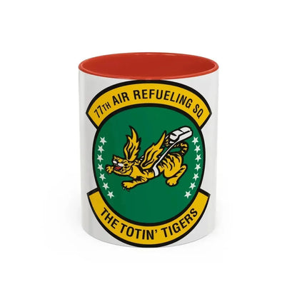 77 Air Refueling Squadron AFRC (U.S. Air Force) Accent Coffee Mug 11oz Red - Go Mug Yourself