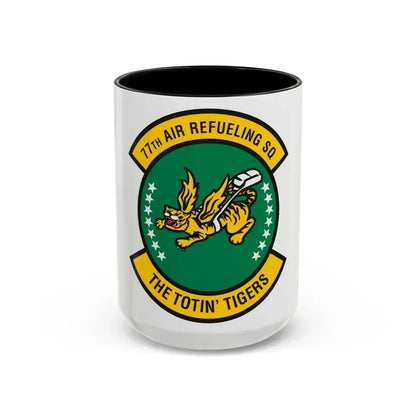 77 Air Refueling Squadron AFRC (U.S. Air Force) Accent Coffee Mug 15oz Black - Go Mug Yourself