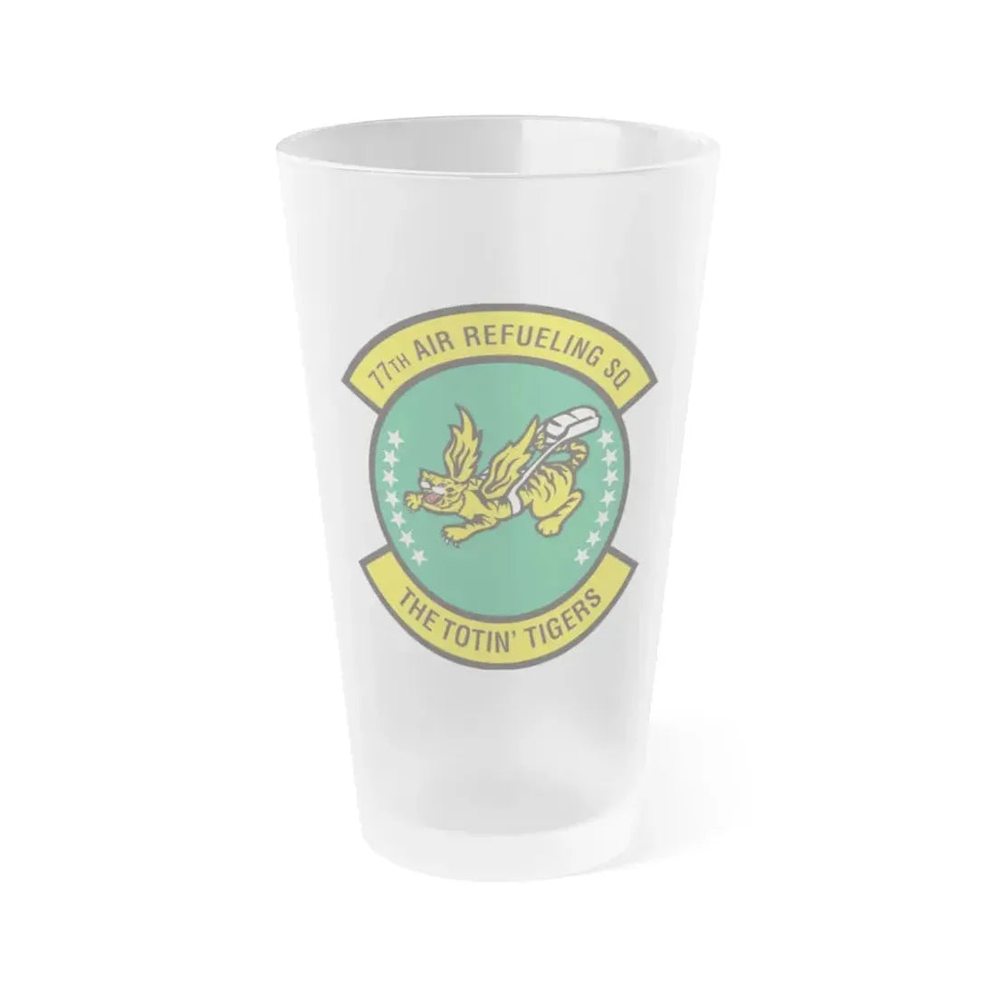 77 Air Refueling Squadron AFRC (U.S. Air Force) Frosted Pint Glass 16oz Default Title - Go Mug Yourself