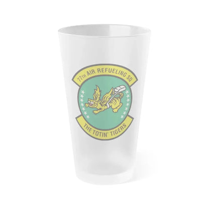 77 Air Refueling Squadron AFRC (U.S. Air Force) Frosted Pint Glass 16oz Default Title - Go Mug Yourself