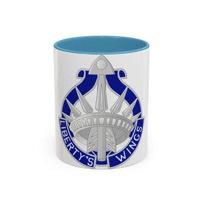 77 Aviation Battalion (U.S. Army) Accent Coffee Mug-11oz-Light Blue-Go Mug Yourself