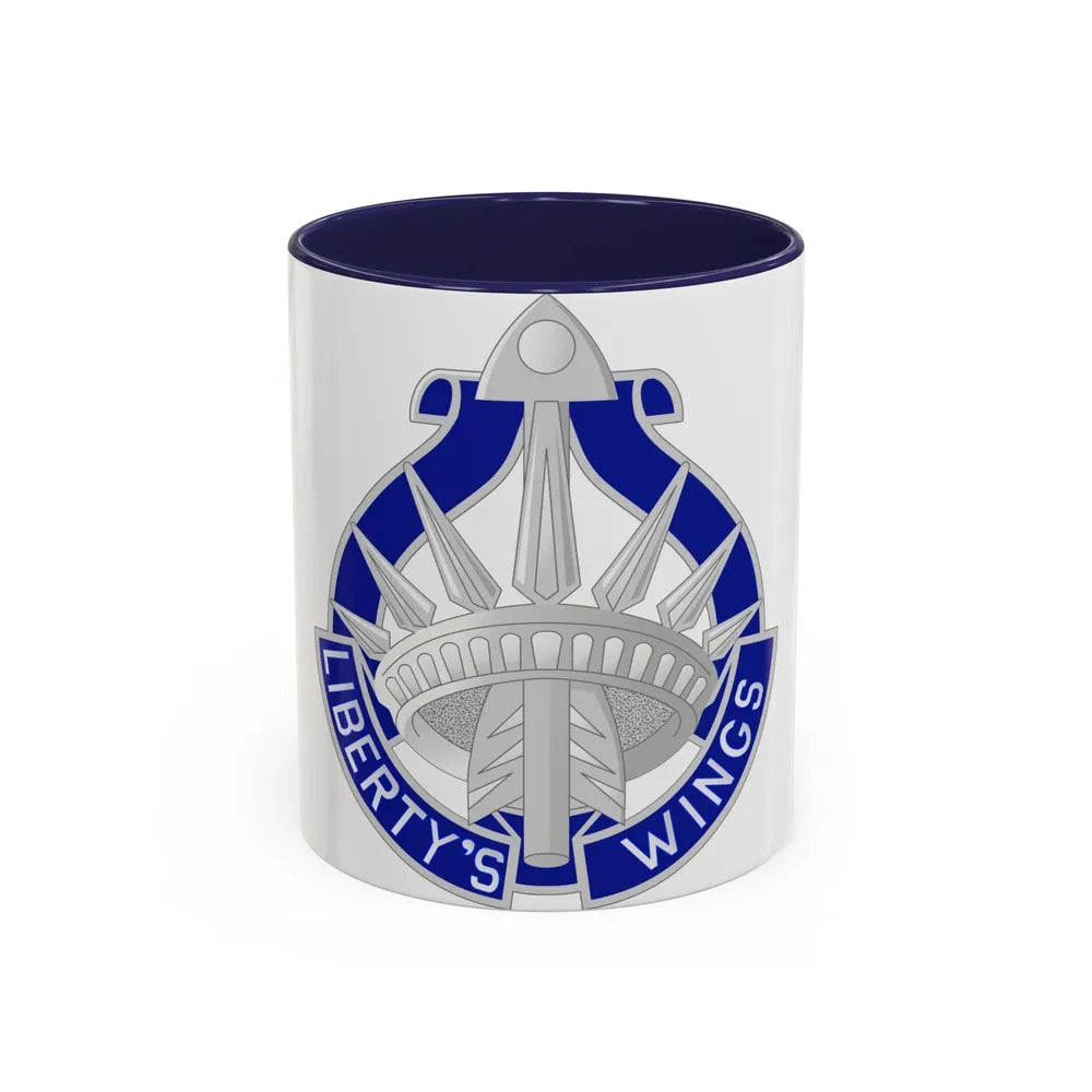 77 Aviation Battalion (U.S. Army) Accent Coffee Mug-11oz-Navy-Go Mug Yourself