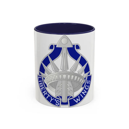 77 Aviation Battalion (U.S. Army) Accent Coffee Mug-11oz-Navy-Go Mug Yourself