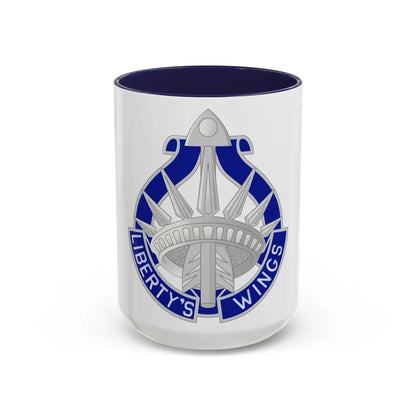 77 Aviation Battalion (U.S. Army) Accent Coffee Mug-15oz-Navy-Go Mug Yourself