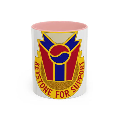 77 Quartermaster Group (U.S. Army) Accent Coffee Mug-11oz-Pink-Go Mug Yourself