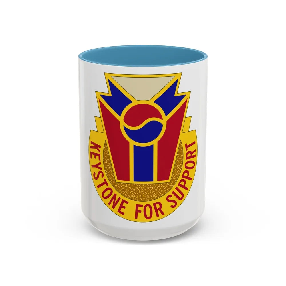 77 Quartermaster Group (U.S. Army) Accent Coffee Mug-15oz-Light Blue-Go Mug Yourself