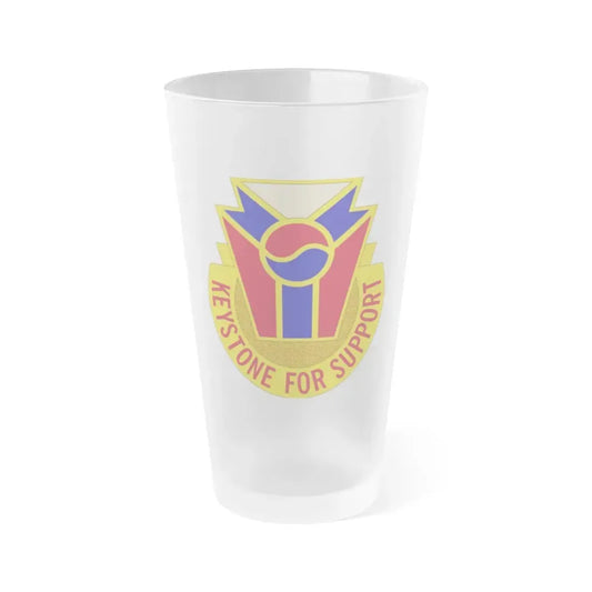 77 Quartermaster Group (U.S. Army) Frosted Pint Glass 16oz 16oz Frosted - Go Mug Yourself