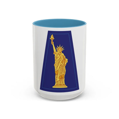 77 Sustainment Brigade (U.S. Army) Accent Coffee Mug-15oz-Light Blue-Go Mug Yourself