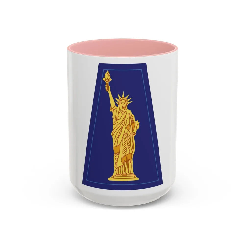 77 Sustainment Brigade (U.S. Army) Accent Coffee Mug-15oz-Pink-Go Mug Yourself