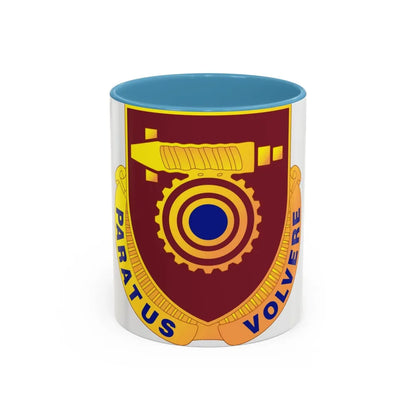 77 Transportation Battalion (U.S. Army) Accent Coffee Mug-11oz-Light Blue-Go Mug Yourself