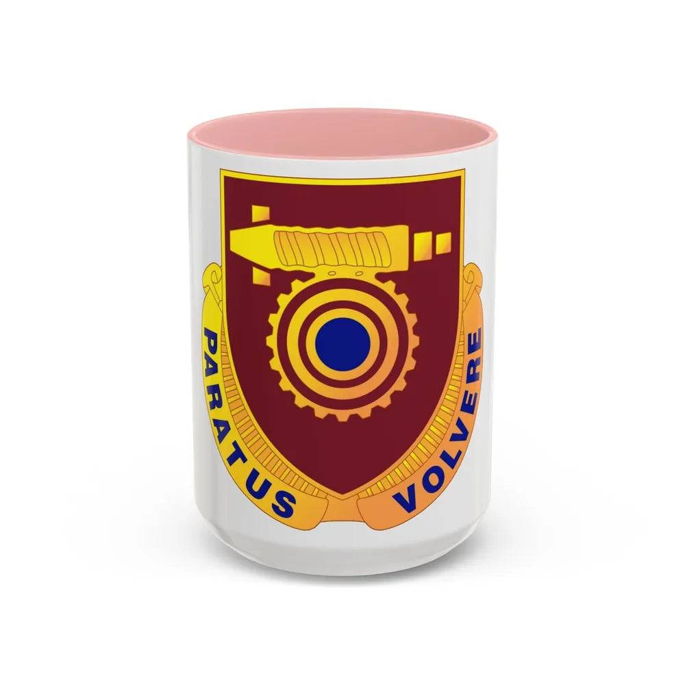 77 Transportation Battalion (U.S. Army) Accent Coffee Mug-15oz-Pink-Go Mug Yourself