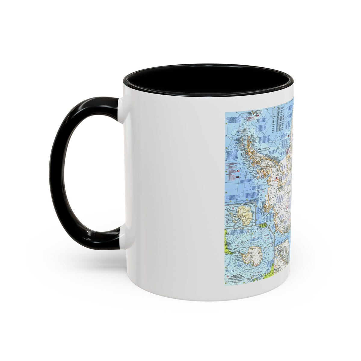 Antarctica (1963) (Map) Accent Coffee Mug