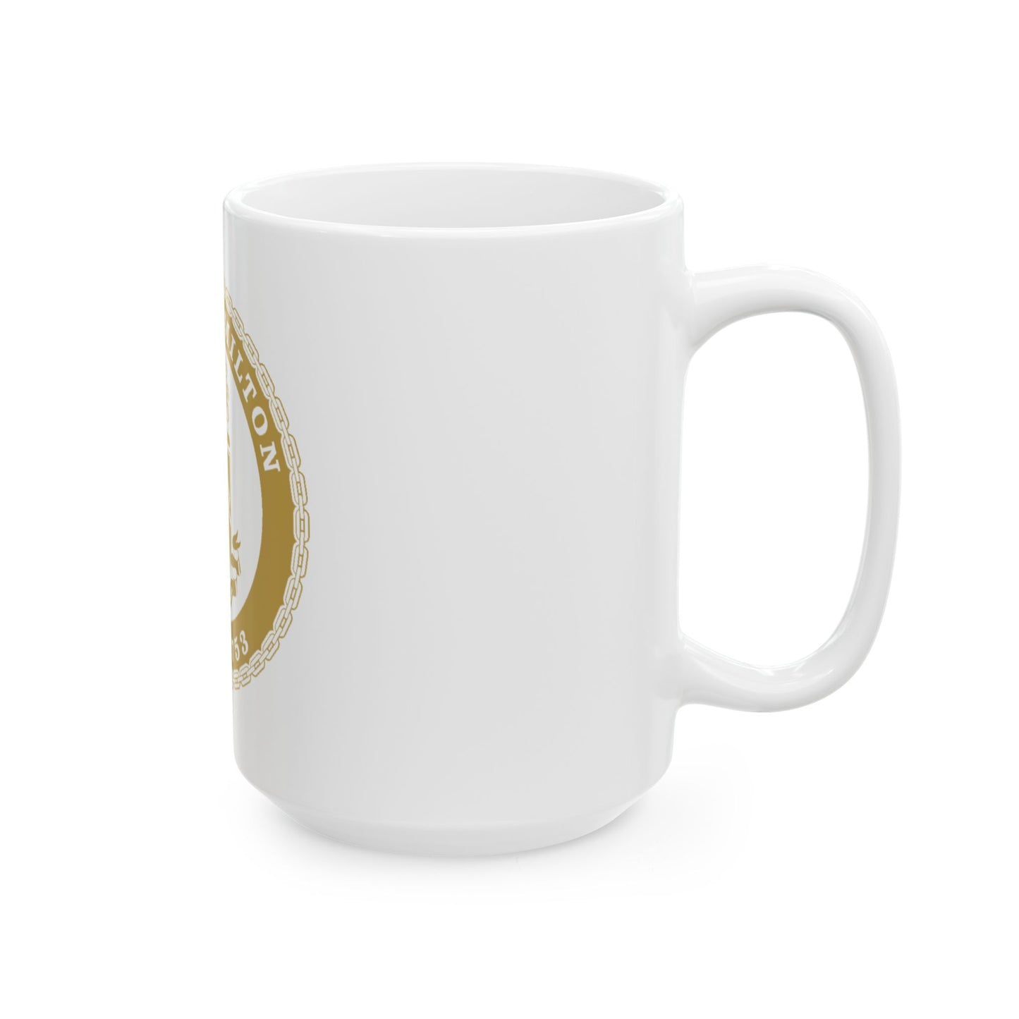 USCGC Hamilton WMSL 753 GOLD (U.S. Coast Guard) White Coffee Mug