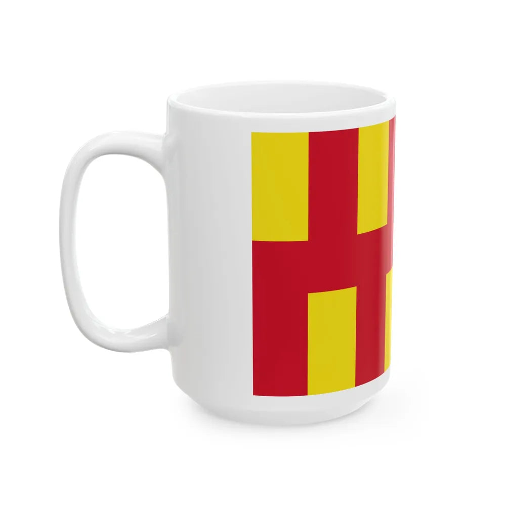 Flag of Northumberland UK - White Coffee Mug-Go Mug Yourself