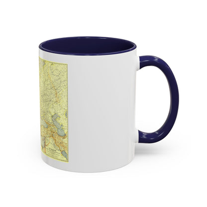 Europe and the Mediterranean (1938) (Map) Accent Coffee Mug