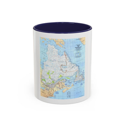 Canada - Quebec & Newfoundland (1980) (Map) Accent Coffee Mug
