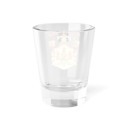Full Ornamented Royal Coat of Arms of Spain 1761-1868 and 1874-1931 (Spain) (Coat of Arms) Shot Glass 1.5oz