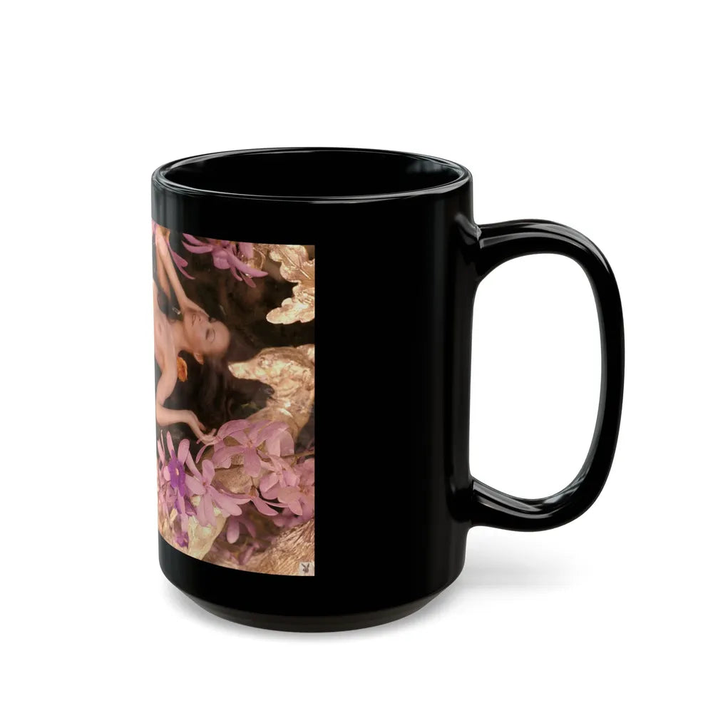 Julie Newmar #284 - Topless (Vintage Female Icon) Black Coffee Mug-Go Mug Yourself