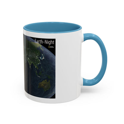 World Map - Earth at Night (2004) (Map) Accent Coffee Mug