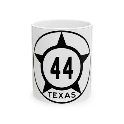 Old Texas 44 (Texas) (Road Sign) White Coffee Mug