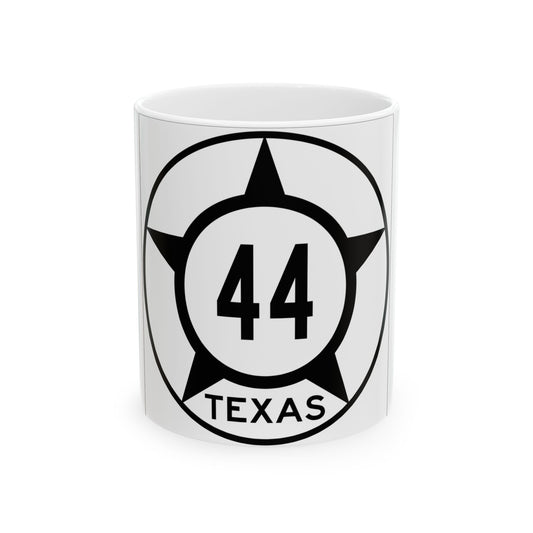 Old Texas 44 (Texas) (Road Sign) White Coffee Mug