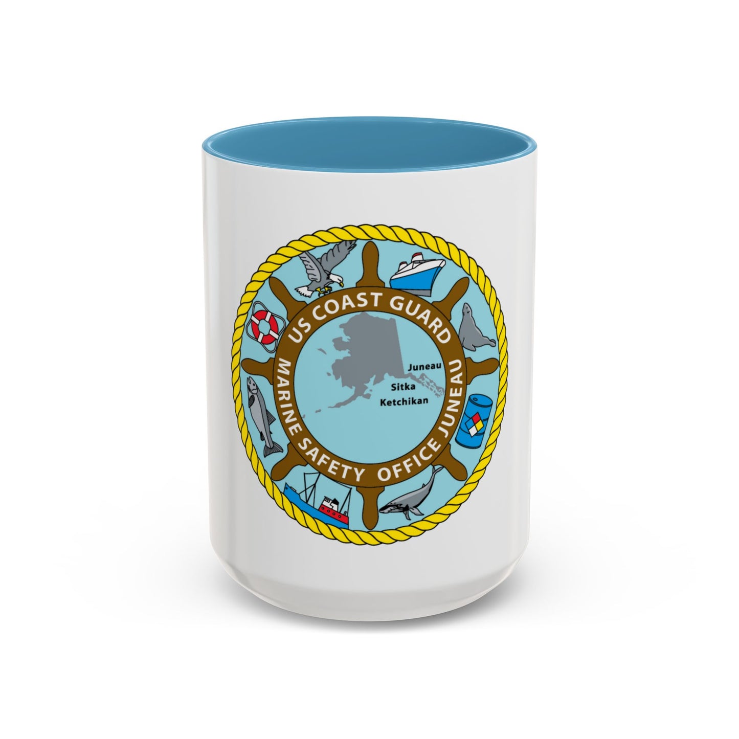 USCG Marine Safety Office Juneau (U.S. Coast Guard) Accent Coffee Mug