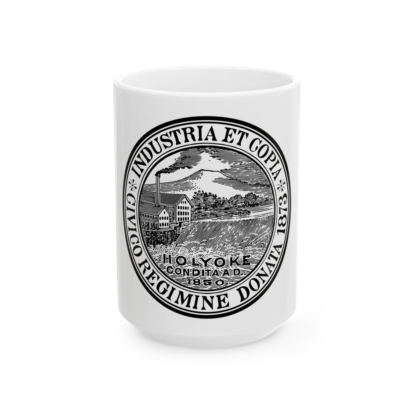 Seal of Holyoke Massachusetts - White Coffee Mug