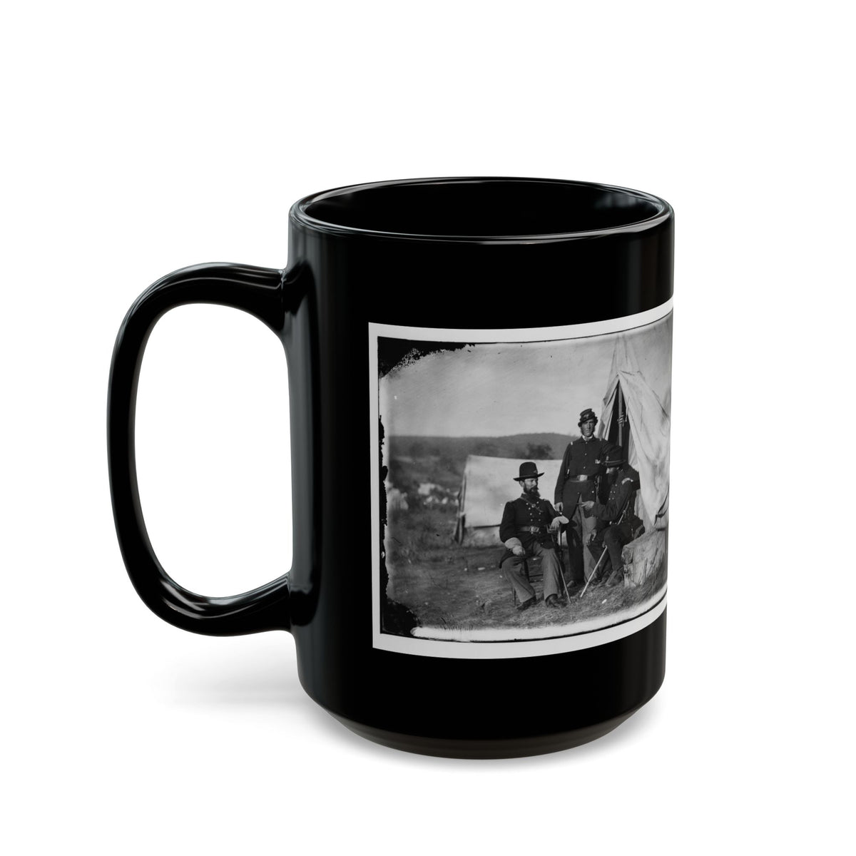 Antietam, Md. Col. John S. Crocker, Lt. Col. Benjamin C. Butler, And Adjutant Of 93d New York Volunteers (U.S. Civil War) Black Coffee Mug